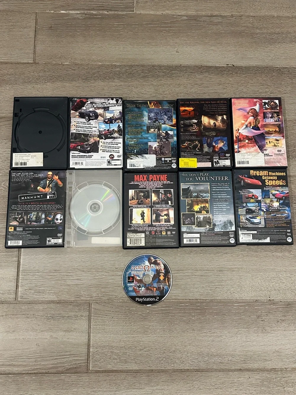 VTG PlayStation 2 Video Games Lot (11) (God Of War 1 & 2, Manhunt, Max Payne)